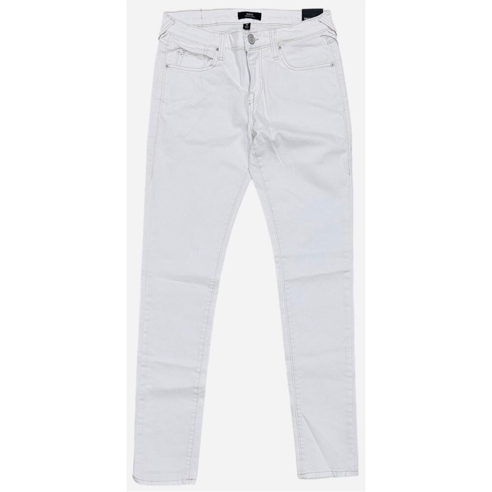 NWT TRUE RELIGION ROCCO RENEGADE optic white denim jean pant relaxed skinny - Picture 3 of 12